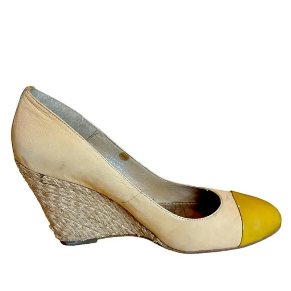 Sam Edelman wedge leather espadrilles mixed patent and smooth size‎ 7.5 ru 37.5 - Picture 5 of 9